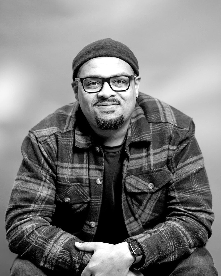 Tom Kegode, black and white portrait